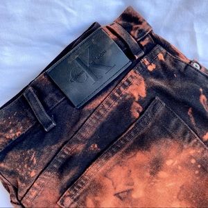 Calvin Klein Unisex Bleached Black Denim Pants
